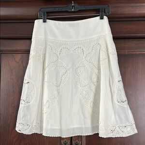 BCBG White Lace Skirt